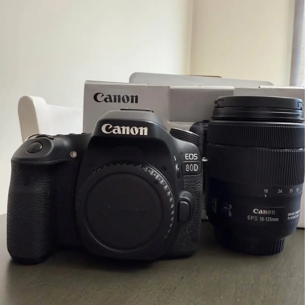 Canon EOS 80D Black Digital Camera with Lens